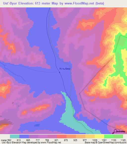 Ust'-Byur,Russia Elevation Map