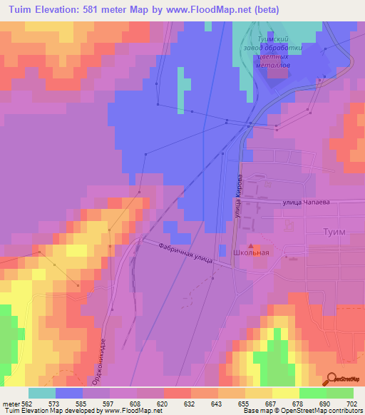 Tuim,Russia Elevation Map