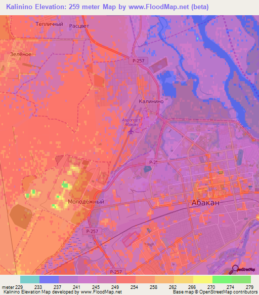 Kalinino,Russia Elevation Map