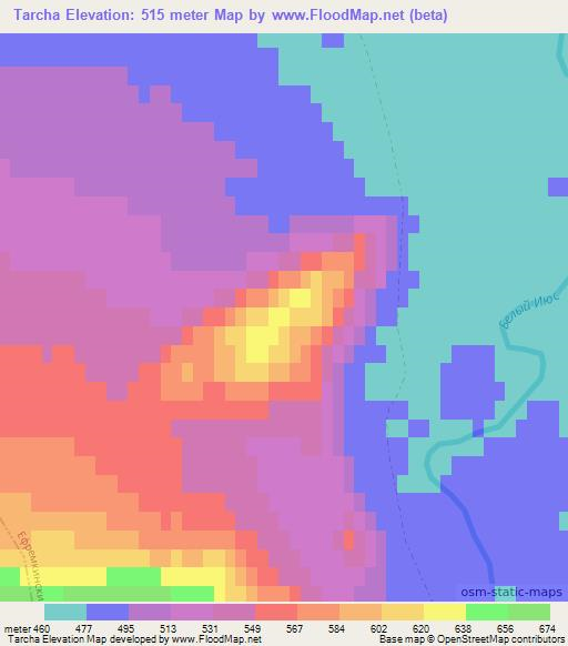Tarcha,Russia Elevation Map