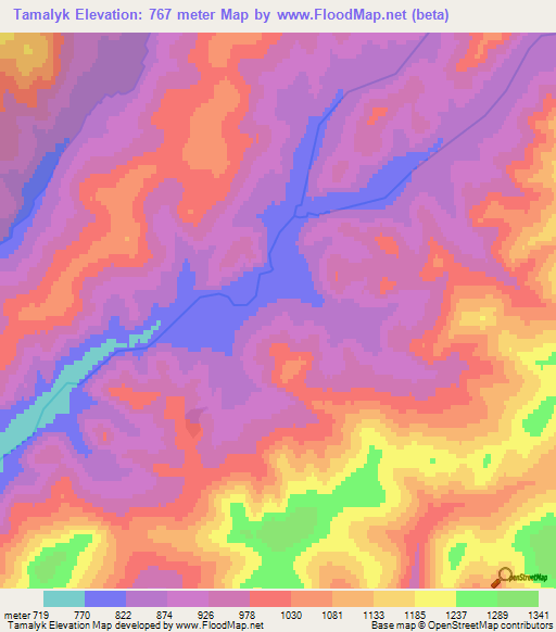 Tamalyk,Russia Elevation Map
