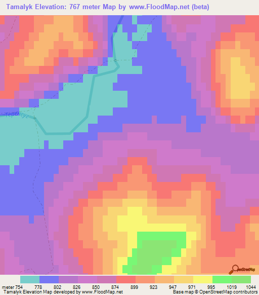 Tamalyk,Russia Elevation Map