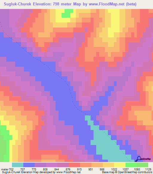 Sugluk-Churek,Russia Elevation Map