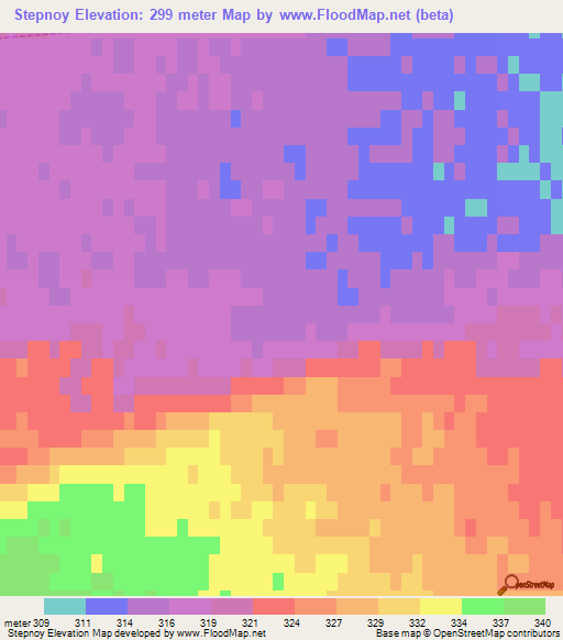Stepnoy,Russia Elevation Map