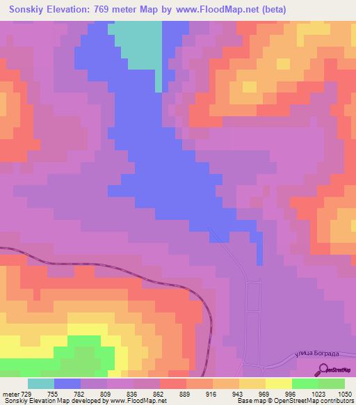 Sonskiy,Russia Elevation Map
