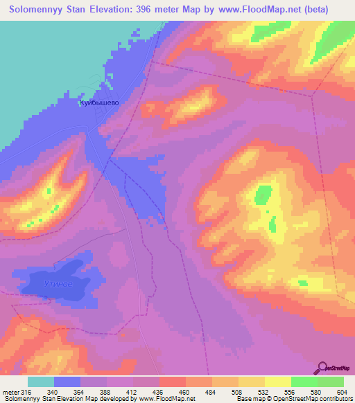 Solomennyy Stan,Russia Elevation Map