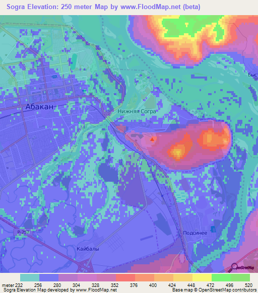 Sogra,Russia Elevation Map