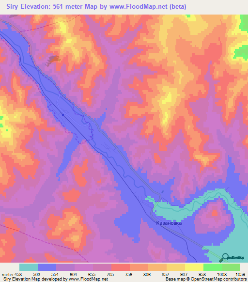 Siry,Russia Elevation Map
