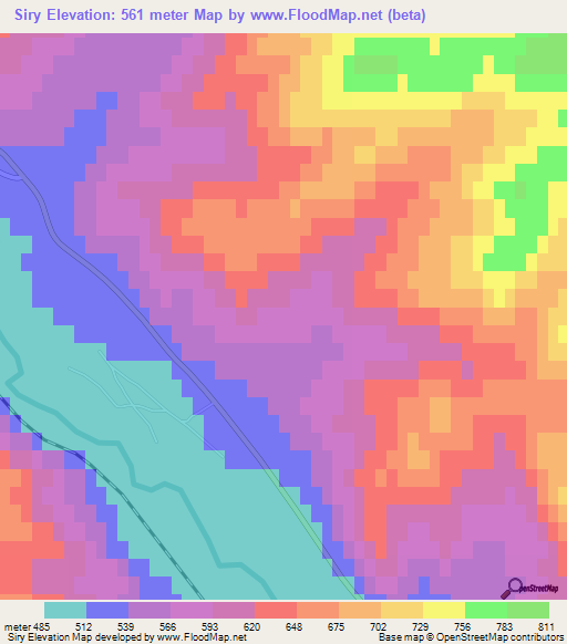 Siry,Russia Elevation Map
