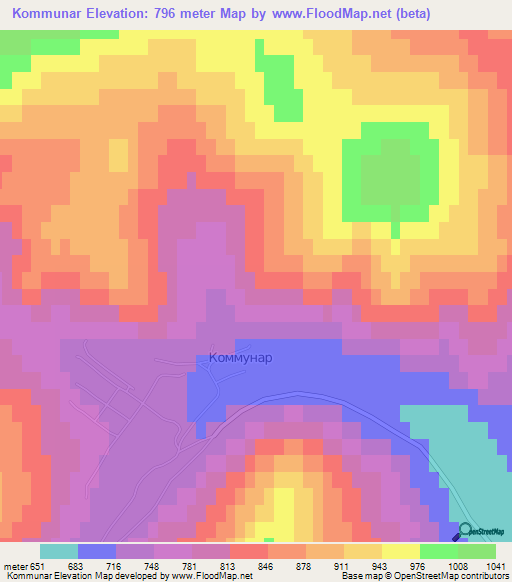 Kommunar,Russia Elevation Map
