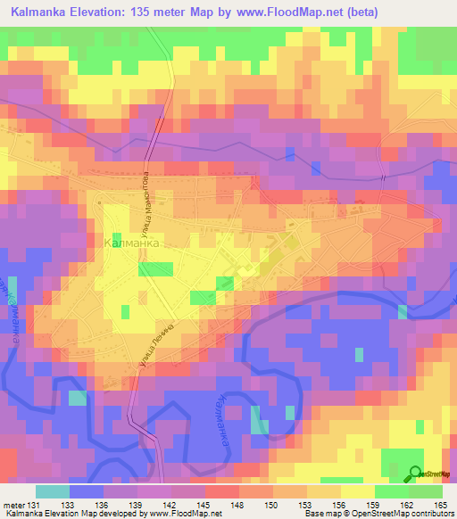 Kalmanka,Russia Elevation Map