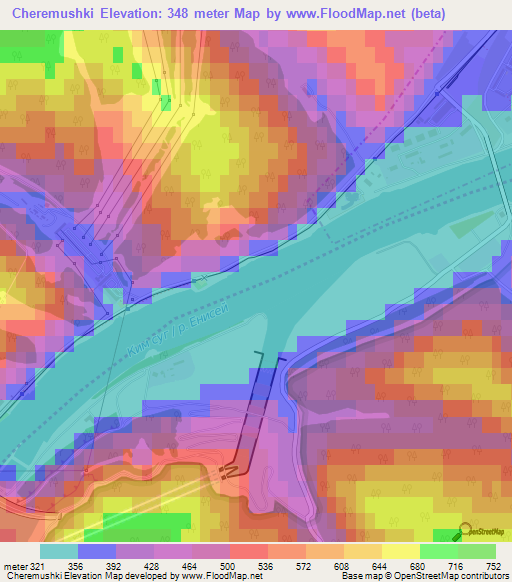 Cheremushki,Russia Elevation Map