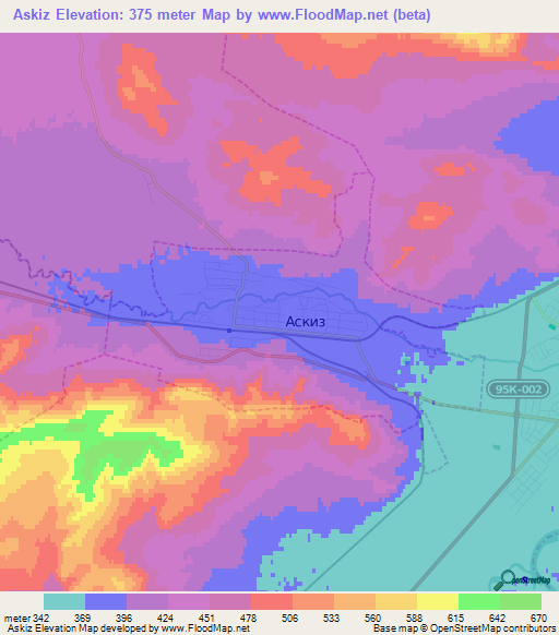 Askiz,Russia Elevation Map