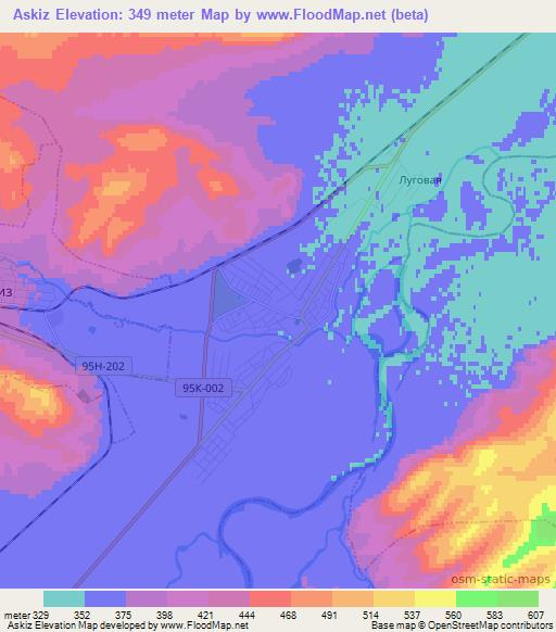 Askiz,Russia Elevation Map