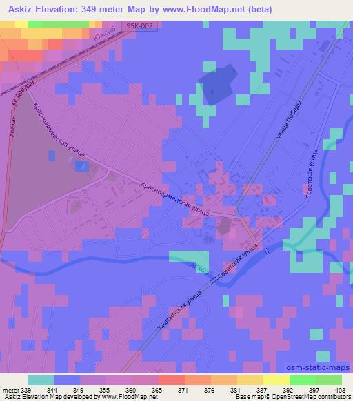 Askiz,Russia Elevation Map