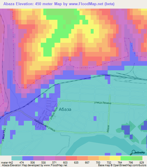 Abaza,Russia Elevation Map