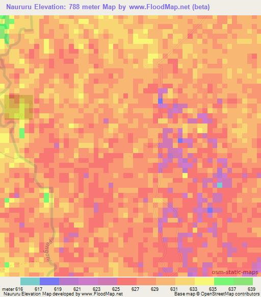 Naururu,Tanzania Elevation Map