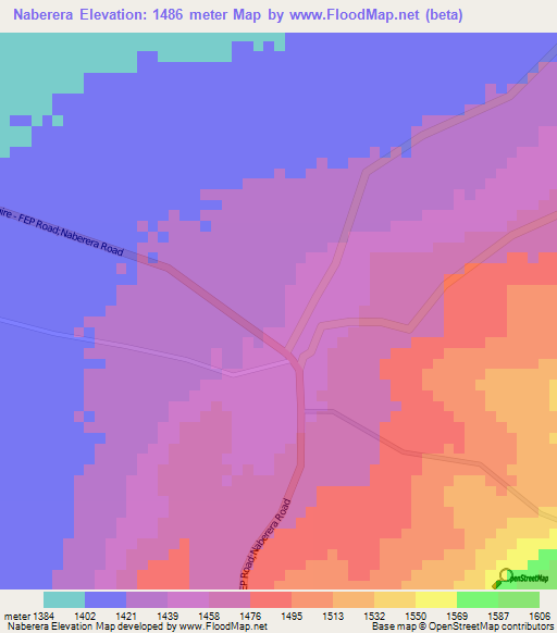 Naberera,Tanzania Elevation Map