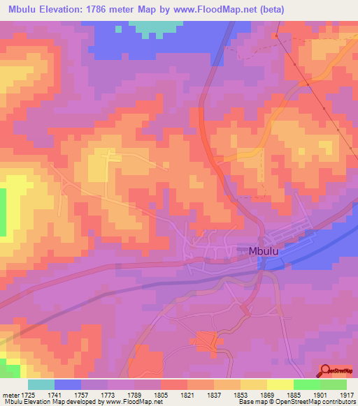 Mbulu,Tanzania Elevation Map