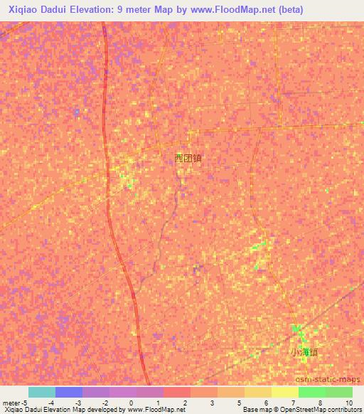 Xiqiao Dadui,China Elevation Map