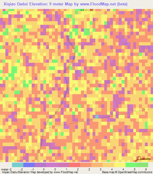 Xiqiao Dadui,China Elevation Map
