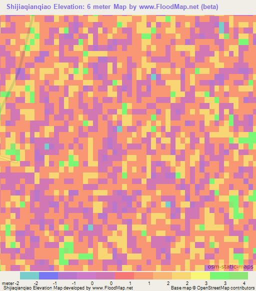 Shijiaqianqiao,China Elevation Map