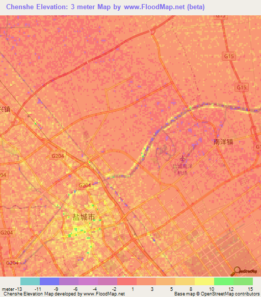 Chenshe,China Elevation Map