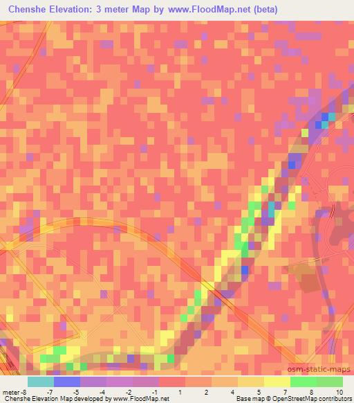 Chenshe,China Elevation Map