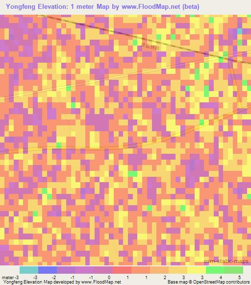 Yongfeng,China Elevation Map