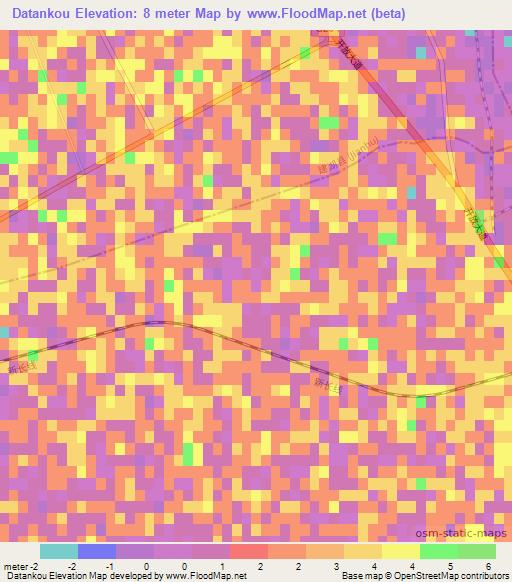 Datankou,China Elevation Map