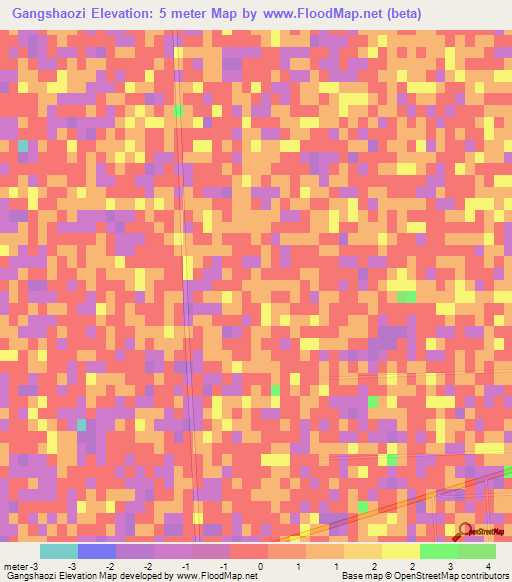 Gangshaozi,China Elevation Map