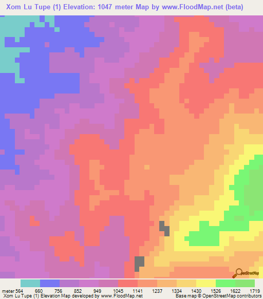 Xom Lu Tupe (1),Vietnam Elevation Map