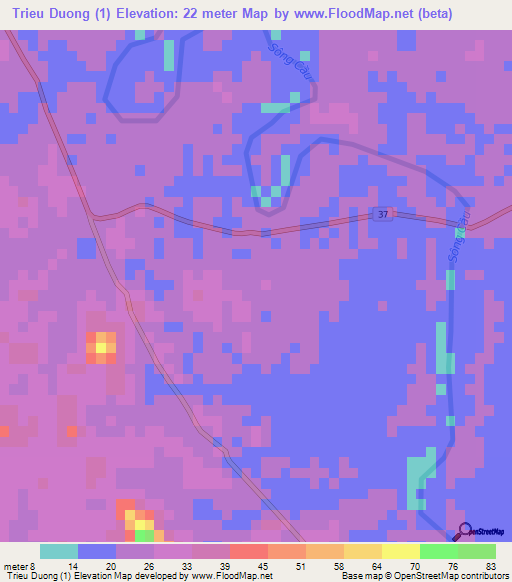 Trieu Duong (1),Vietnam Elevation Map