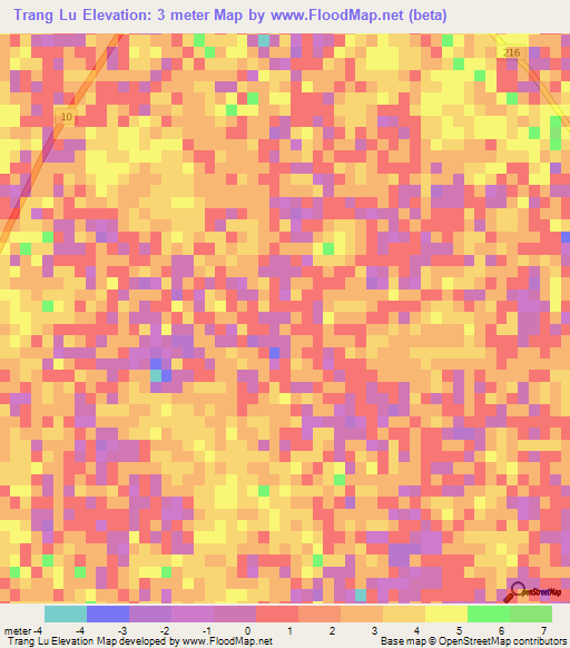 Trang Lu,Vietnam Elevation Map