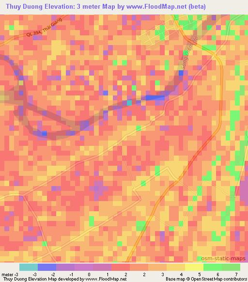 Thuy Duong,Vietnam Elevation Map