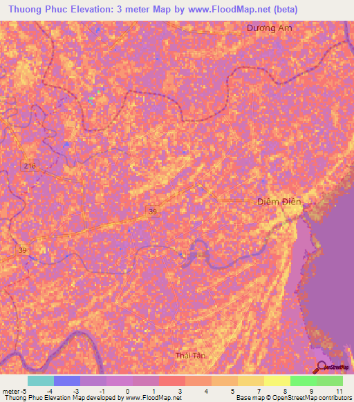 Thuong Phuc,Vietnam Elevation Map