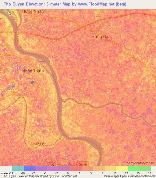 Tho Duyen,Vietnam Elevation Map