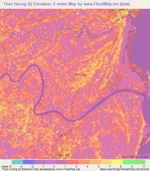 Than Huong (2),Vietnam Elevation Map