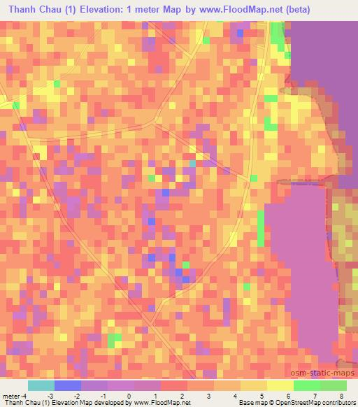 Thanh Chau (1),Vietnam Elevation Map