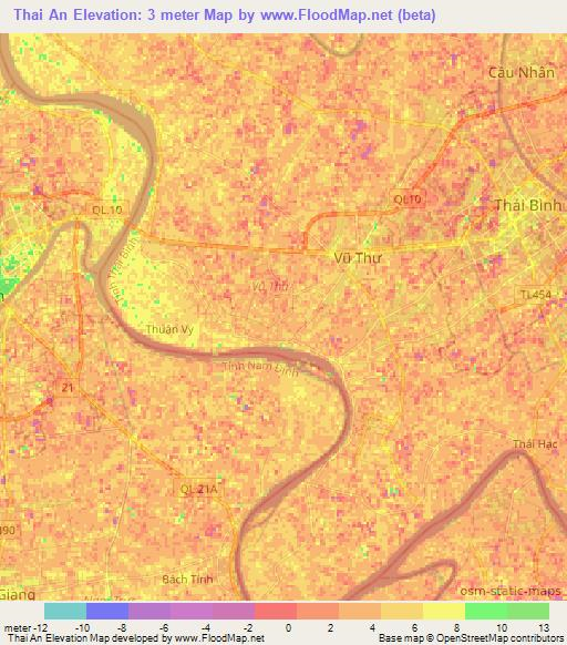 Thai An,Vietnam Elevation Map