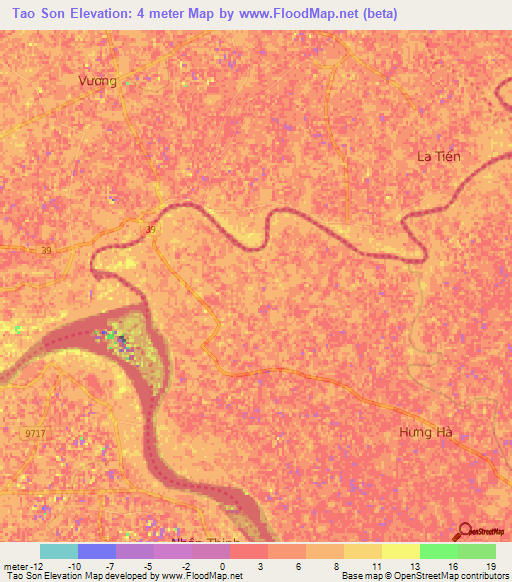 Tao Son,Vietnam Elevation Map