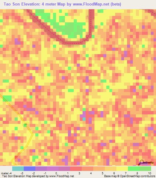 Tao Son,Vietnam Elevation Map