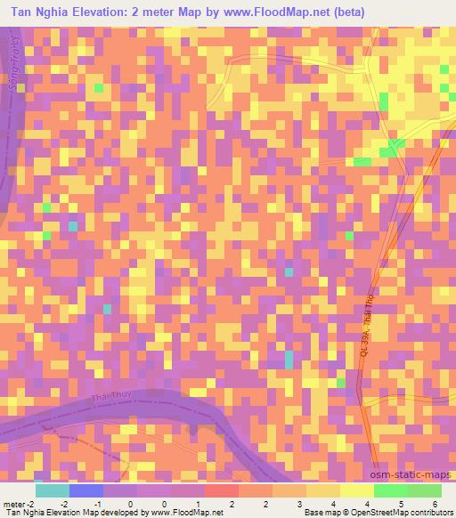 Tan Nghia,Vietnam Elevation Map
