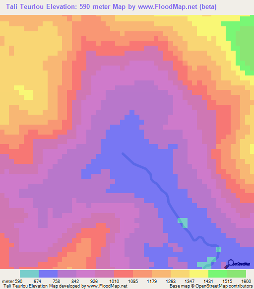 Tali Teurlou,Vietnam Elevation Map