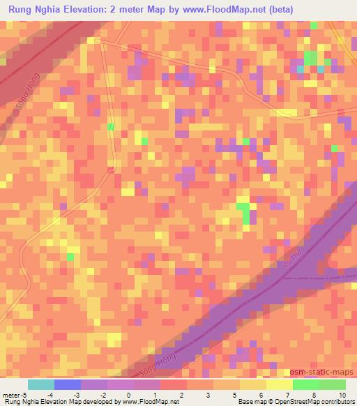 Rung Nghia,Vietnam Elevation Map
