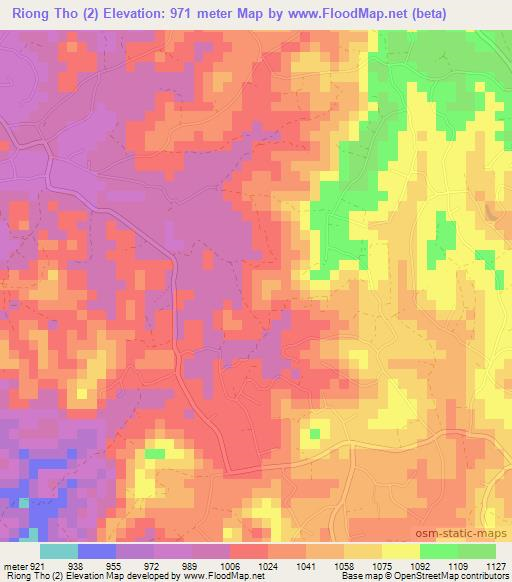 Riong Tho (2),Vietnam Elevation Map