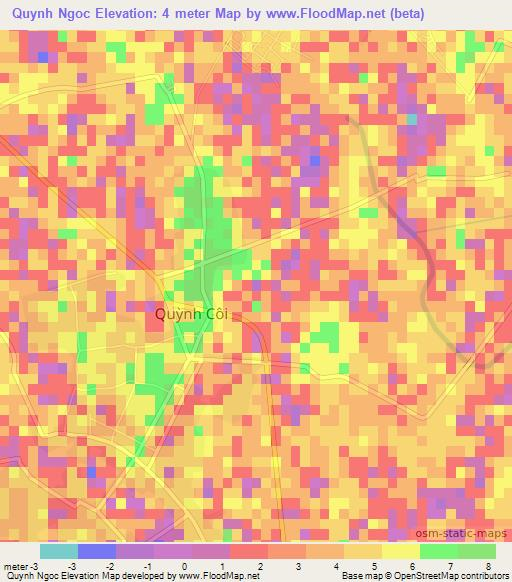 Quynh Ngoc,Vietnam Elevation Map
