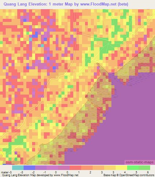 Quang Lang,Vietnam Elevation Map