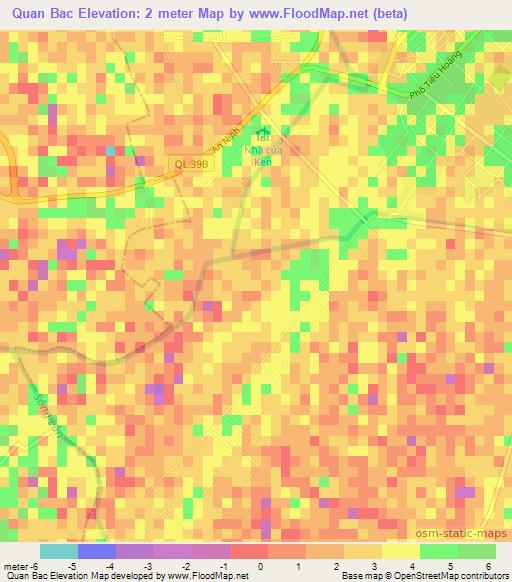 Quan Bac,Vietnam Elevation Map