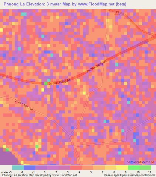 Phuong La,Vietnam Elevation Map